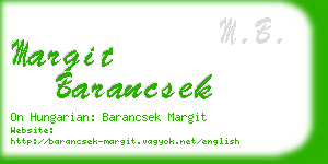 margit barancsek business card